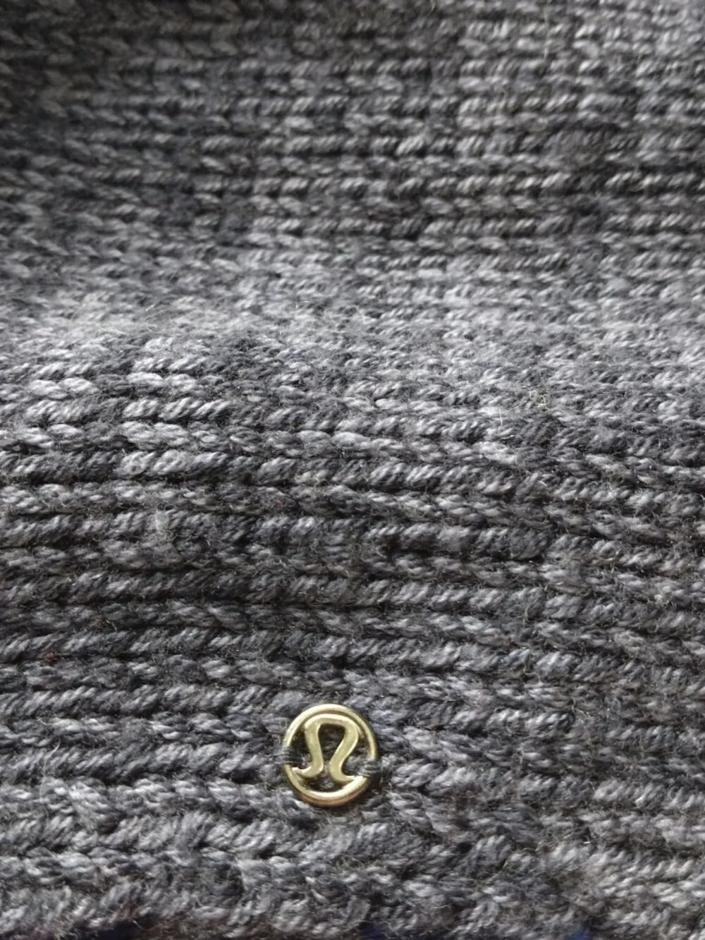 Lululemon Blissed Out Merino Wool Circle Scarf Black Grape Pigment Blue Stripe